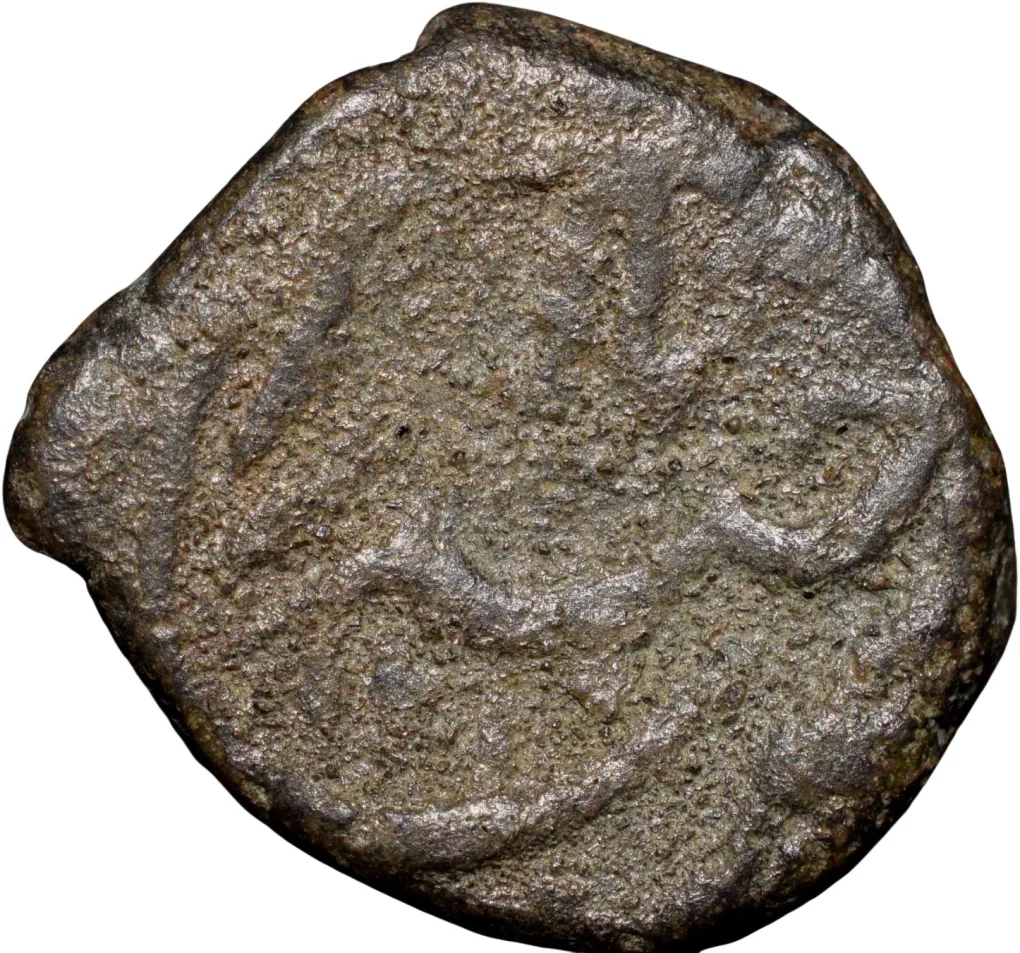 Copper 1/4 Paisa of Nawabs of Cuddapah, Vassals of Tipu Sultan (AD 1787-1799) of Kharpa (Cuddapah) Mint KM31.3 Ext.Rare