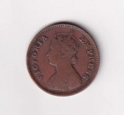 1899 British- India 1/2 Pice (Victoria) Calcutta Mint Rare Coin