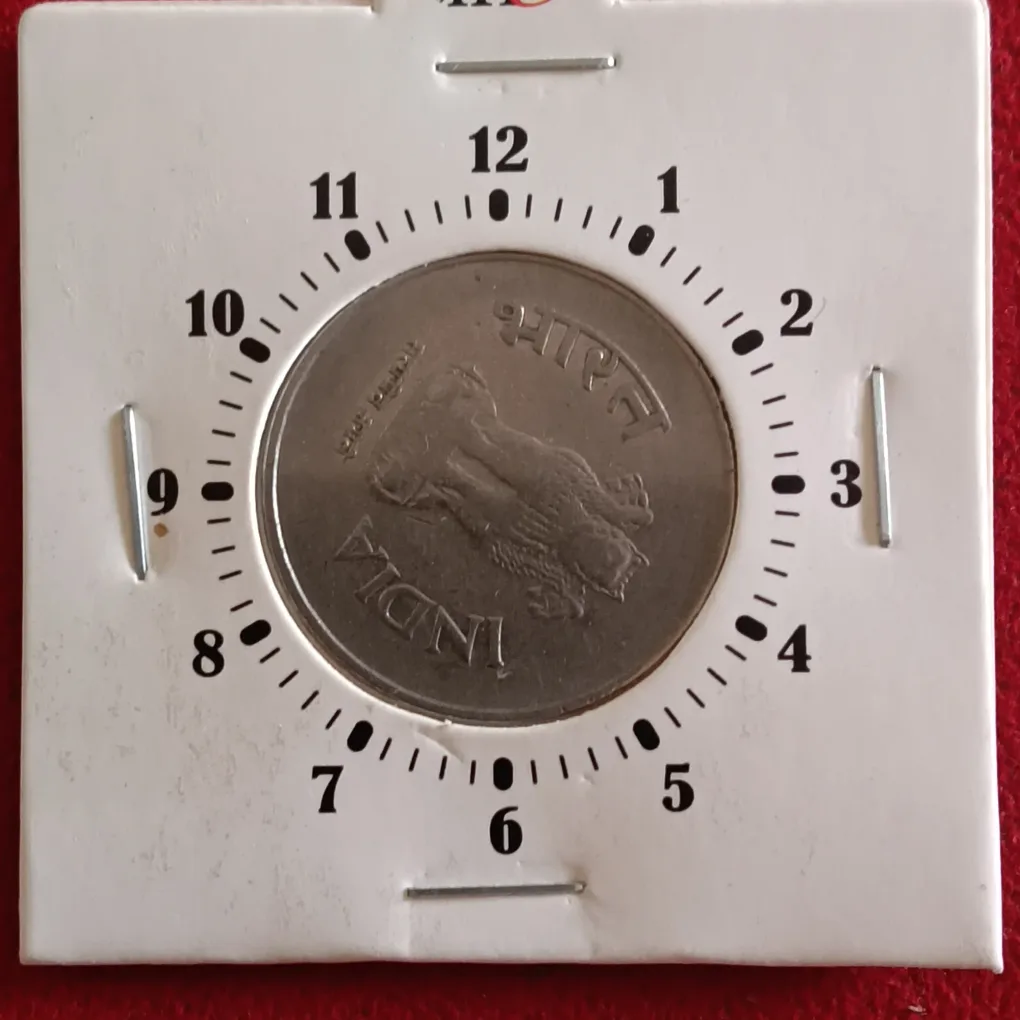 Rare Error Coin 1 Rs FSS 4"o Clock 1998 Year Calcutta Mint RBI Mistake Coin