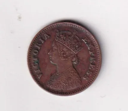 1899 British- India 1/2 Pice (Victoria) Calcutta Mint Rare Coin