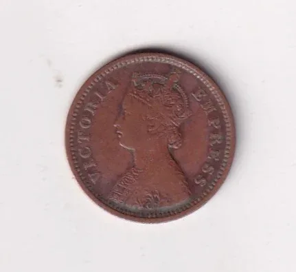1895 British- India 1/2 Pice (Victoria) Calcutta Mint Rare Coin
