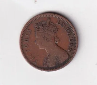 1895 British- India 1/2 Pice (Victoria) Calcutta Mint Rare CoiN
