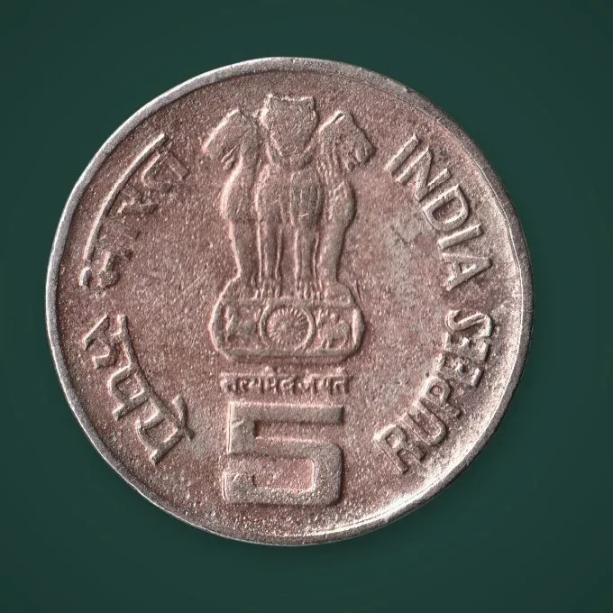 Extremely Rare 5 Rupees 1996 Mother's Health is Child's Health Republic of India Noida Mint Commemorative Coin # A742