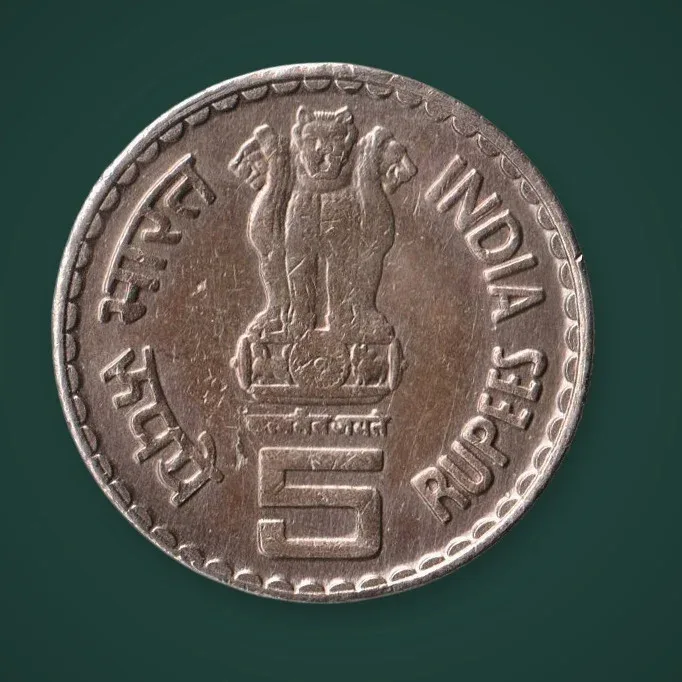 Rare 5 Rupees Issue Year 2002 Birth 1825-1917 Dadabhai Naoroji Republic of India Mumbai Mint Commemorative Coin # A743