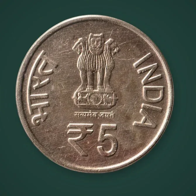 Rare 5 Rupee 2012 Shri Mata Vaishno Devi Shrine Board Silver Jubilee Republic India Mumbai Mint Coin # A749