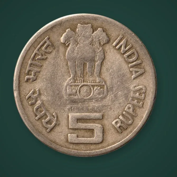 Rare 5 Rupees 2010 C Subramaniam Birth Centenary Republic of India Calcutta Mint Commemorative Coin # A758