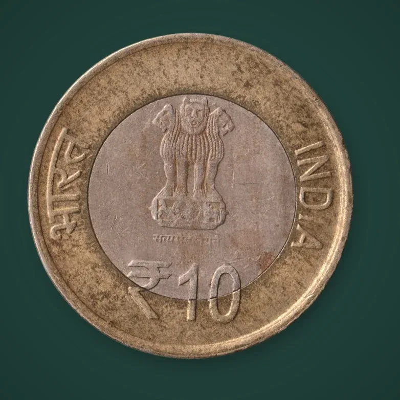 Rare 10 Rupees 2015 International Day of Yoga Commemorative Republic India Mumbai Mint Coin # A773