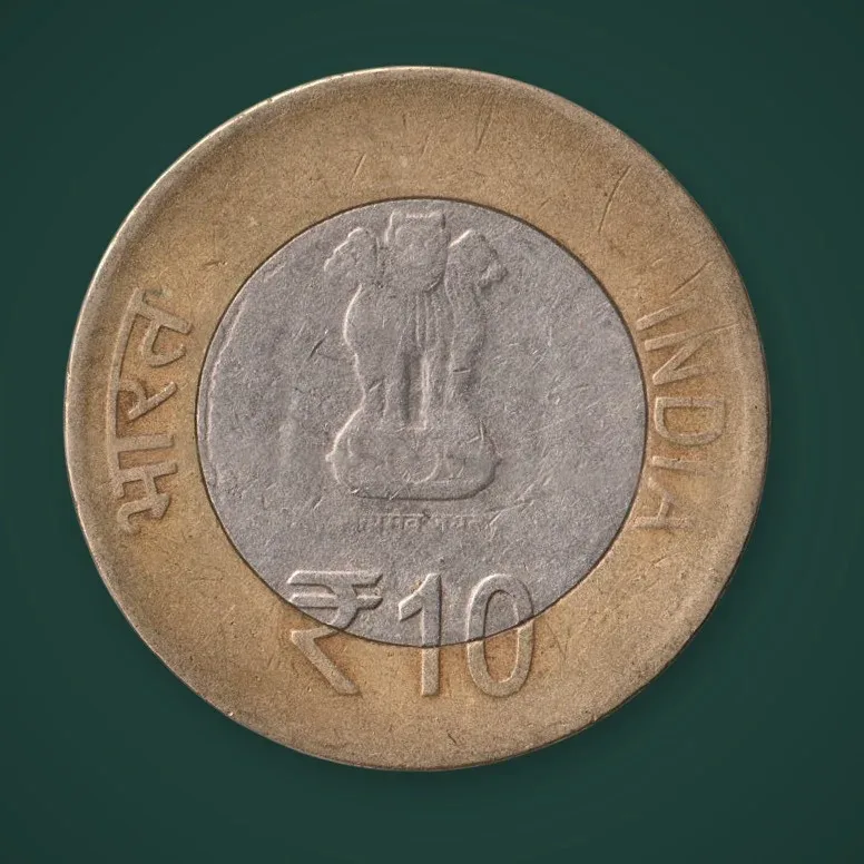 Rare 10 Rupees 2015 International Day of Yoga Commemorative Republic India Noida Mint Coin # A775