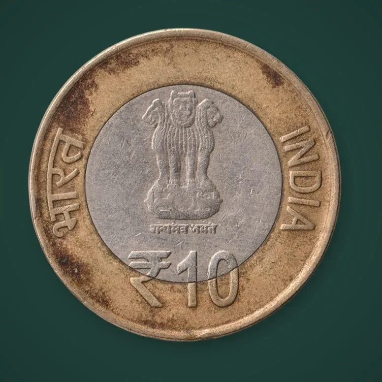 Rare 10 Rupee 2012 60 Years of the Parliament of India Commemorative Republic India Mumbai Mint Coin # A777