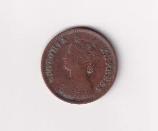 1901 British - India 1/2 Pice (Victoria) Calcutta Mint Rare CoiN