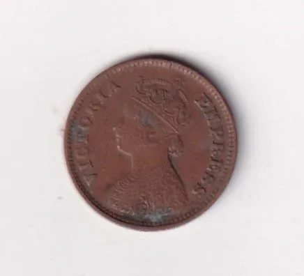 1901 British - India 1/2 Pice (Victoria) Calcutta Mint Rare CoiN