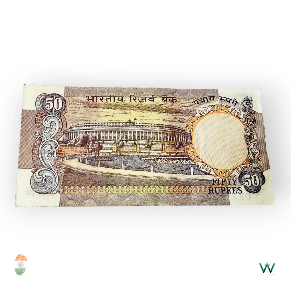 Rs 50 India Banknote Parliament Issue Gem Unc Serial Bundle Signed By C Rangarajan Unique and Rare