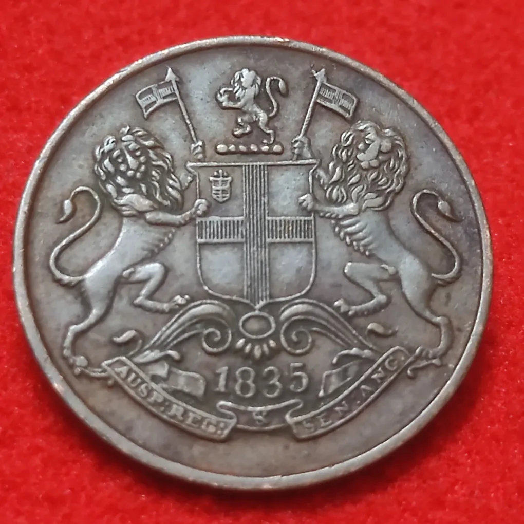 EAST INDIA COMPANY - ONE QUARTER ANNA 1835