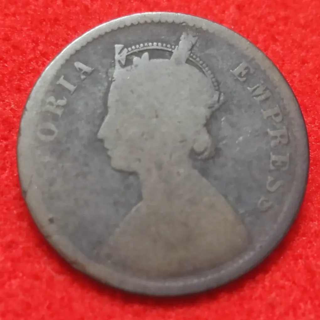 RARE ONE QUARTER ANNA  VICTORIA EMPRESS  1879 C(ONLY SINGAL MINT CALCUTTA )