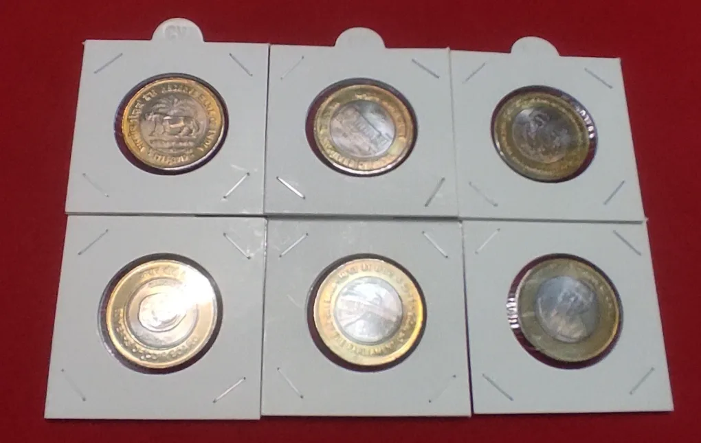 10 RUPEES COIN SET - SET OF 6 COIN -ALL COIN BU CONDITION -SET PRICE