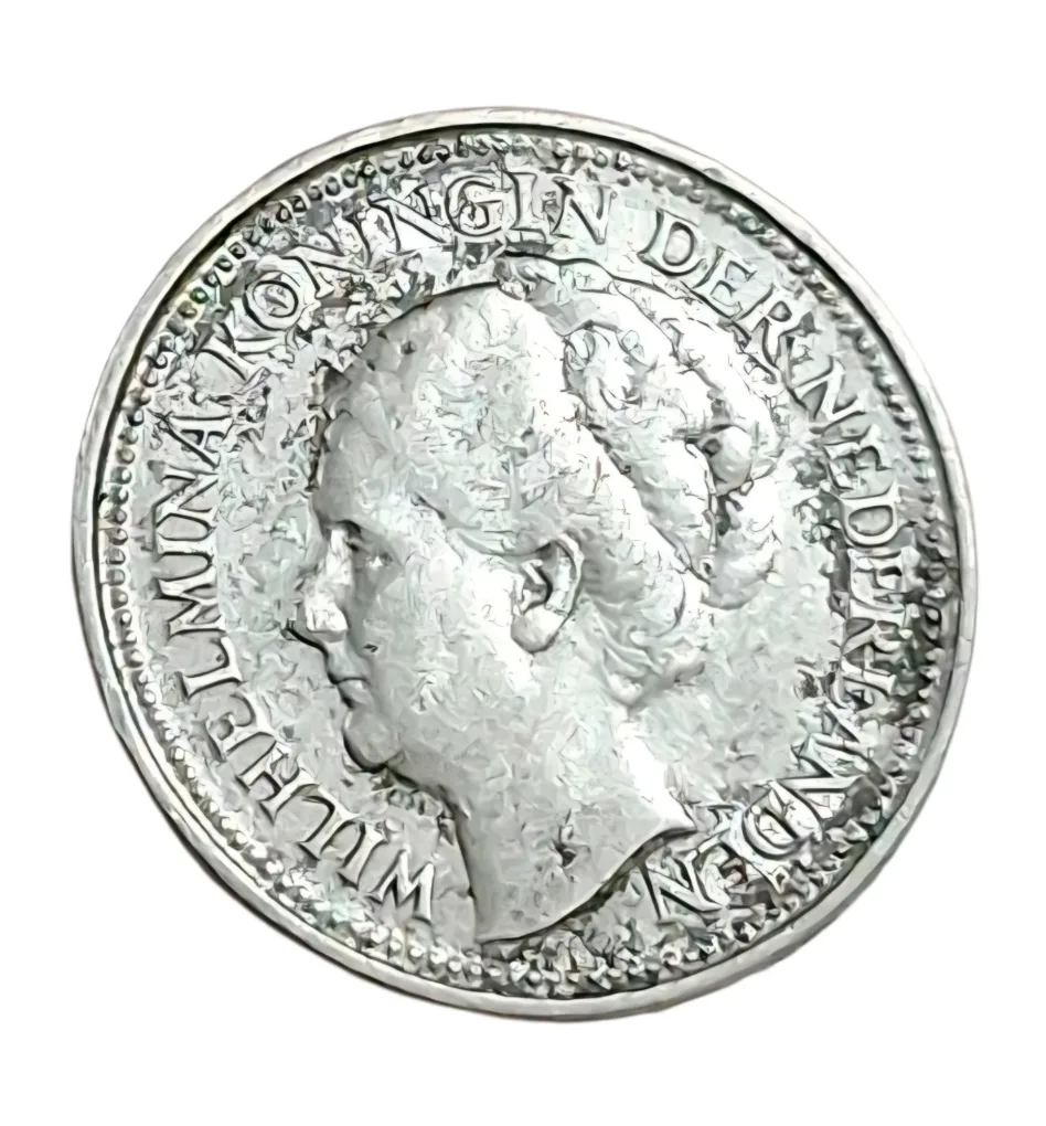 NETHERLANDS Silver 10 CENTS Year 1936 Queen  WIHELMINA KONINGIN Small Coinage in Collectable Grade.