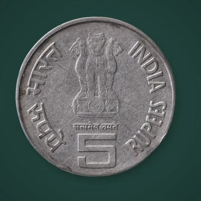 Rare 5 Rupee 2005 75 Years of Dandi March Republic of India Mumbai Mint Commemorative Coin # A845