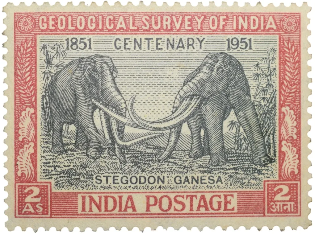 Republic India (AD 1951) 2 Annas of Geological Survey Of India Mint - Stegodon Ganesa - Mint Un-Used Condition as per Image.