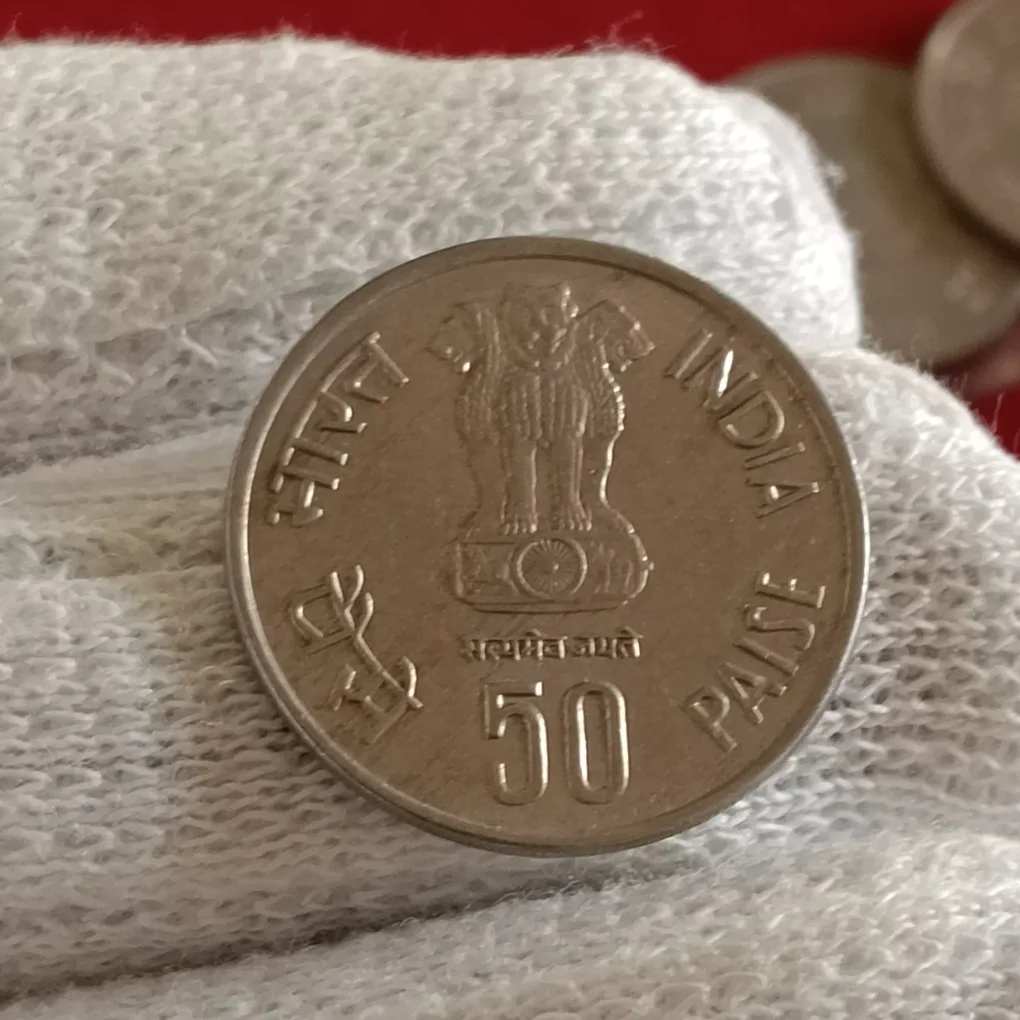 50 Paise Copper Nickel Reserve Bank of India Platinum Jubilee 1935-85 Bombay Mint UNC Condition 25 Pcs Given Republic of India