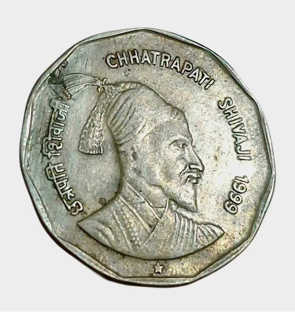 2 Rupees Cu/Ni COMMEMORATIVE Issue SHIVAJI Year 1999 HYDERABAD Mint **V.SCARE** High Collectable Grade.