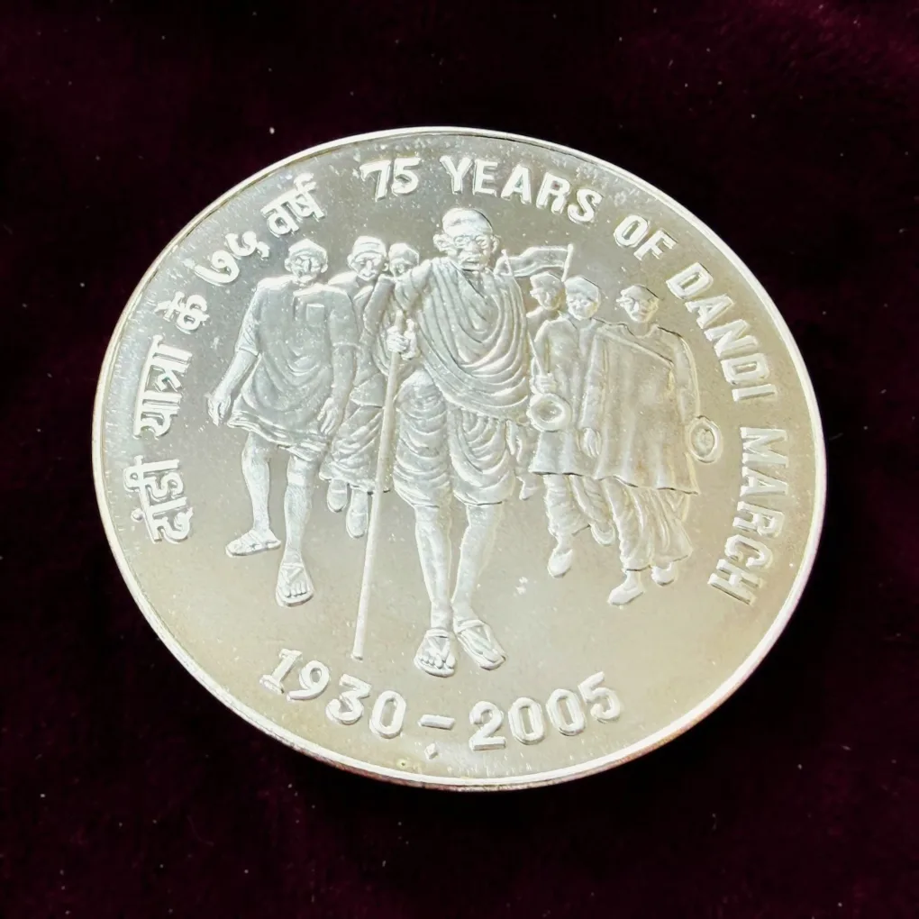 Rs 100 UNC Coin Only Dandi March UNC Coin Mahatma Gandhi Silver Unique and Rare