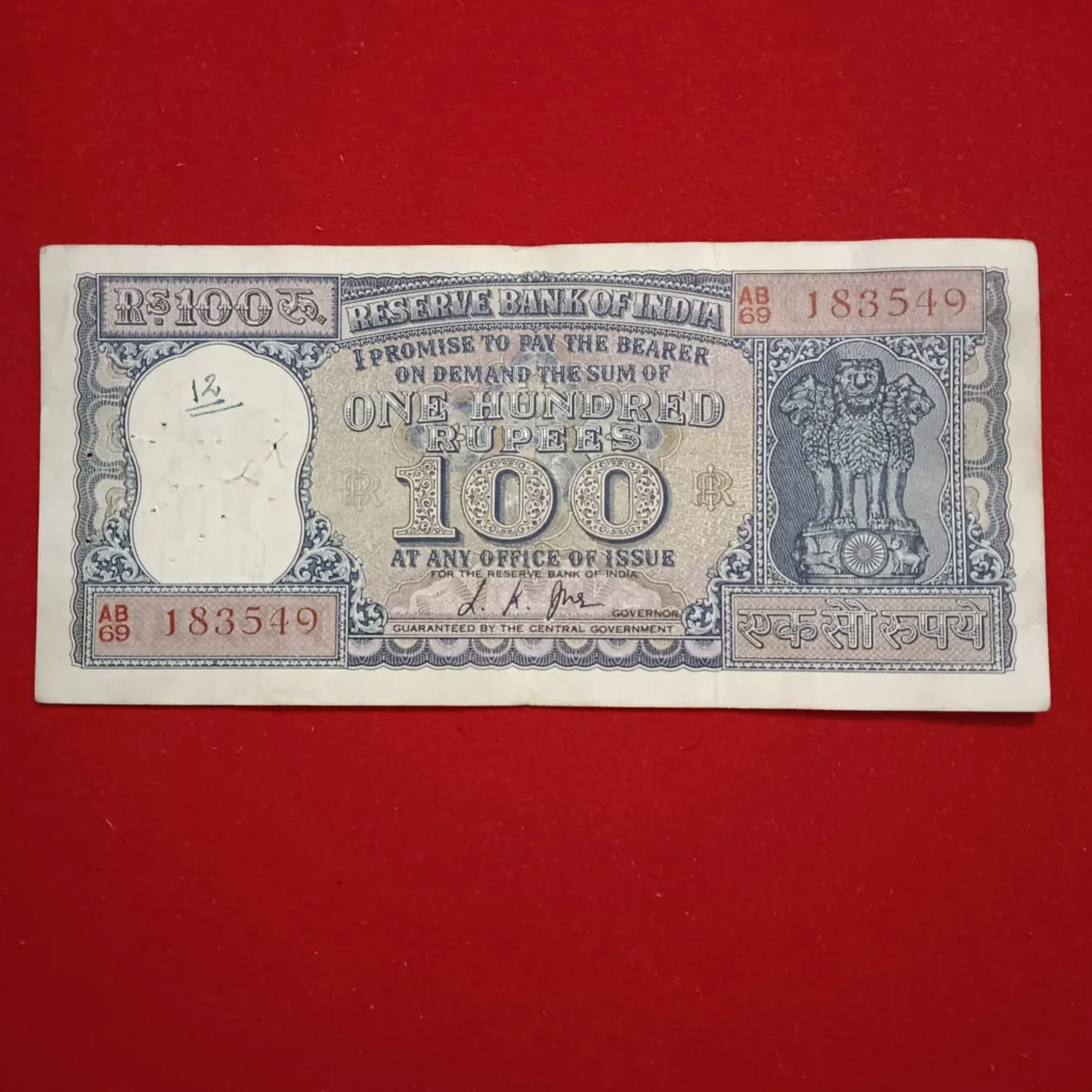 Rare 100 Rupees Daimond Issue Note Governor LK Jha Reserve Bank of India 183549 sku19