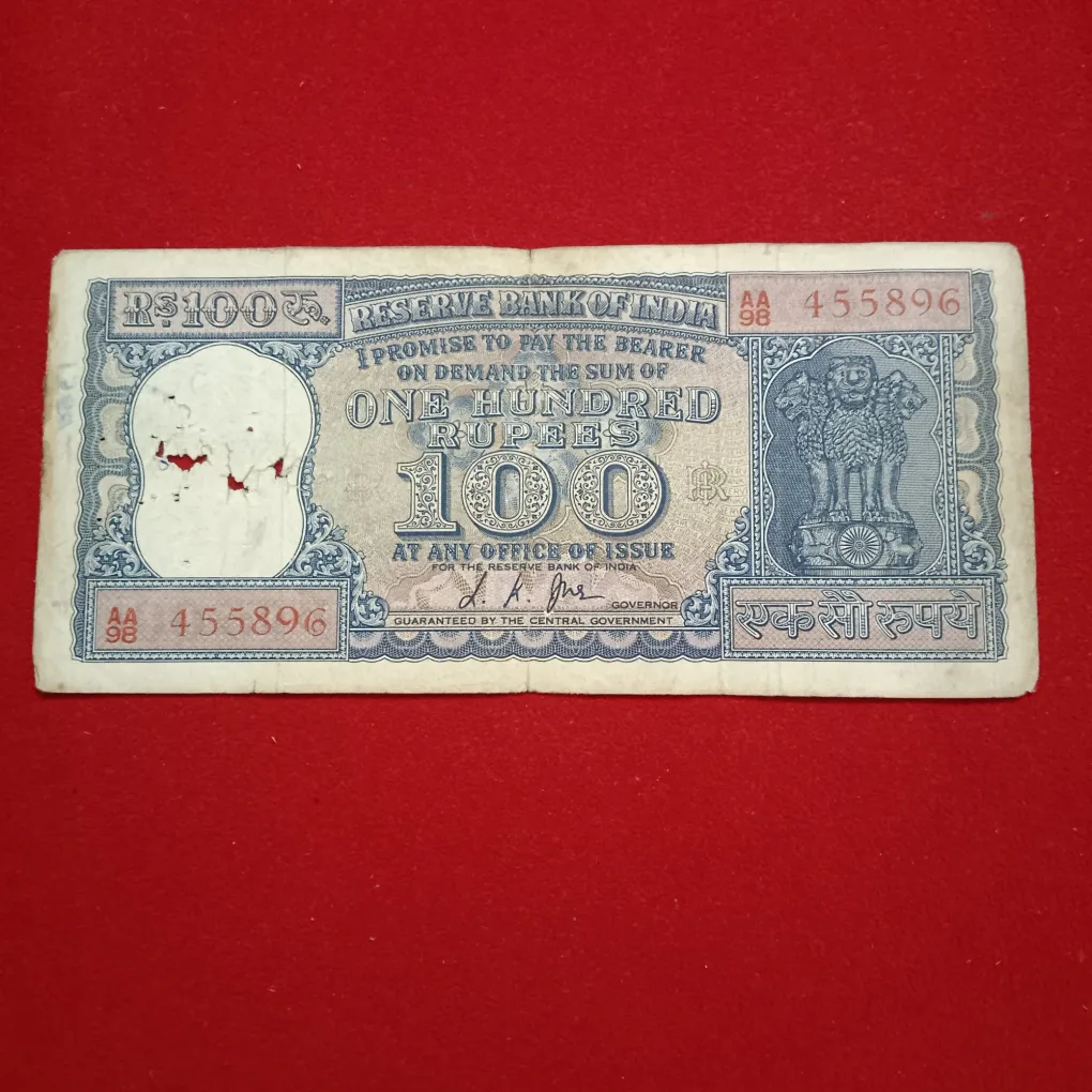 Rare 100 Rupees Daimond Issue Note Governor LK Jha Reserve Bank of India 455896 sku19