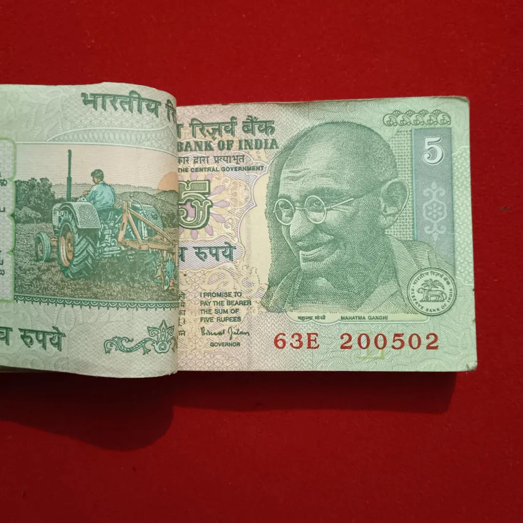Five Rs Rare Mahatma Gandhi Full Birthday Bundle 20.05.01 Governor Bimal Jalan Reserve Bank of India 200501