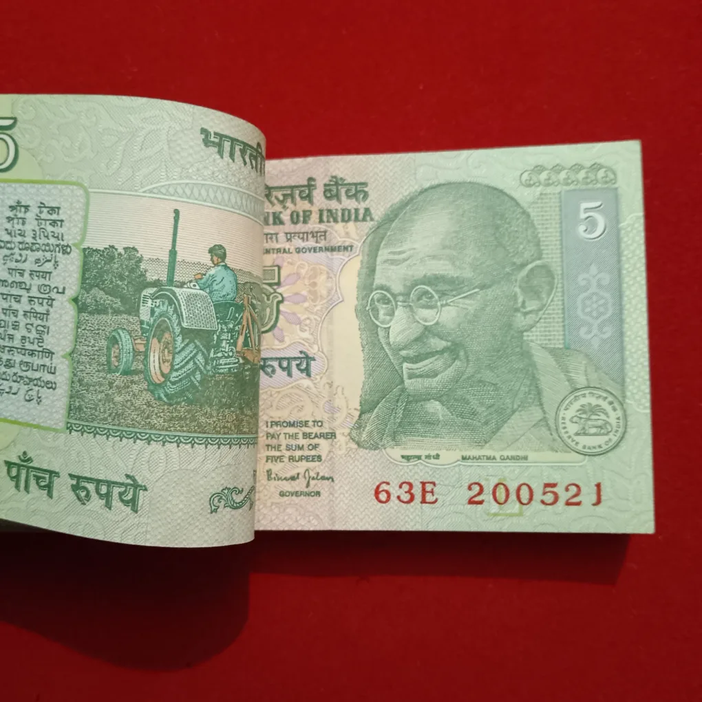Five Rs Rare Mahatma Gandhi Full Birthday Bundle 20.05.01 Governor Bimal Jalan Reserve Bank of India 200501