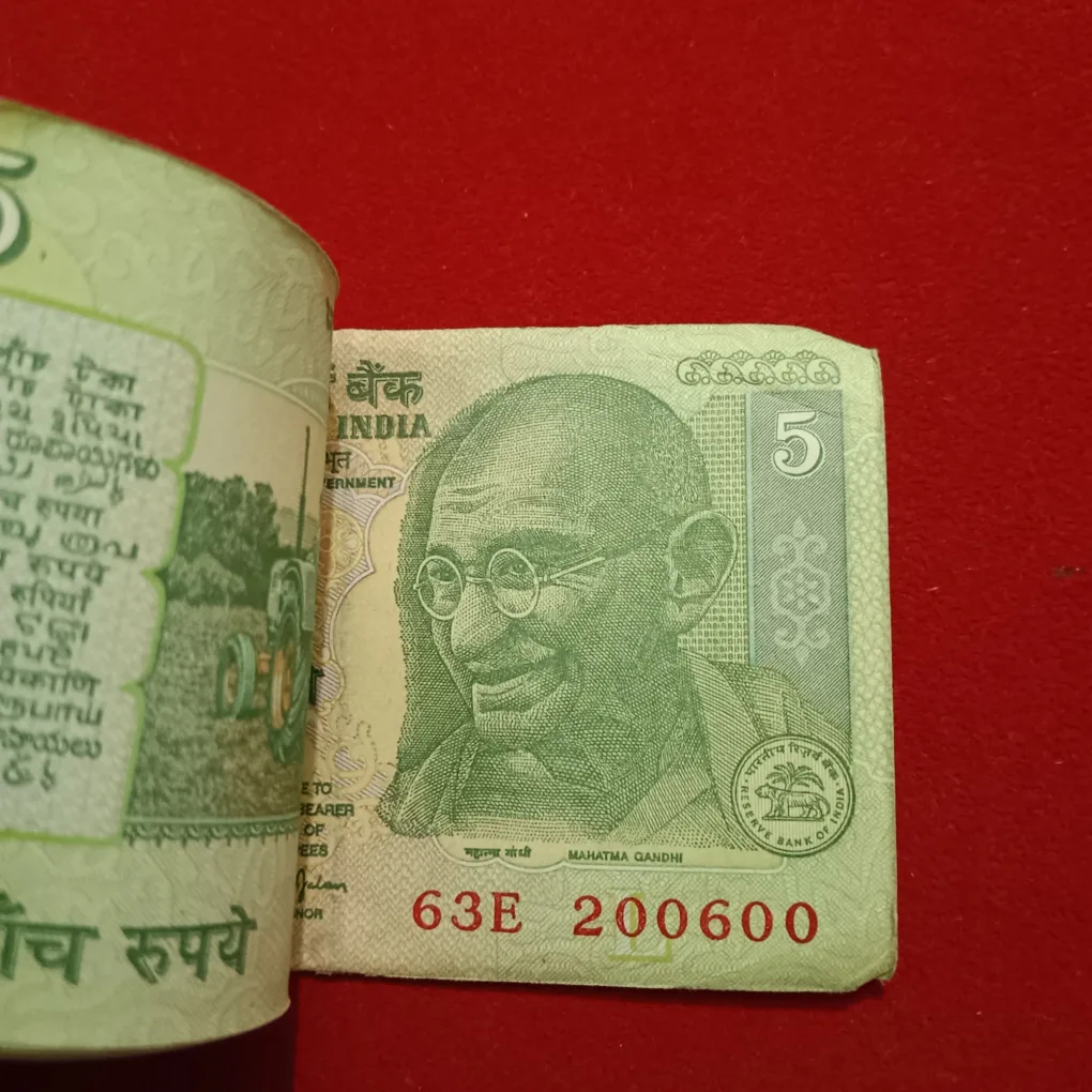 Five Rs Rare Mahatma Gandhi Full Birthday Bundle 20.05.01 Governor Bimal Jalan Reserve Bank of India 200501