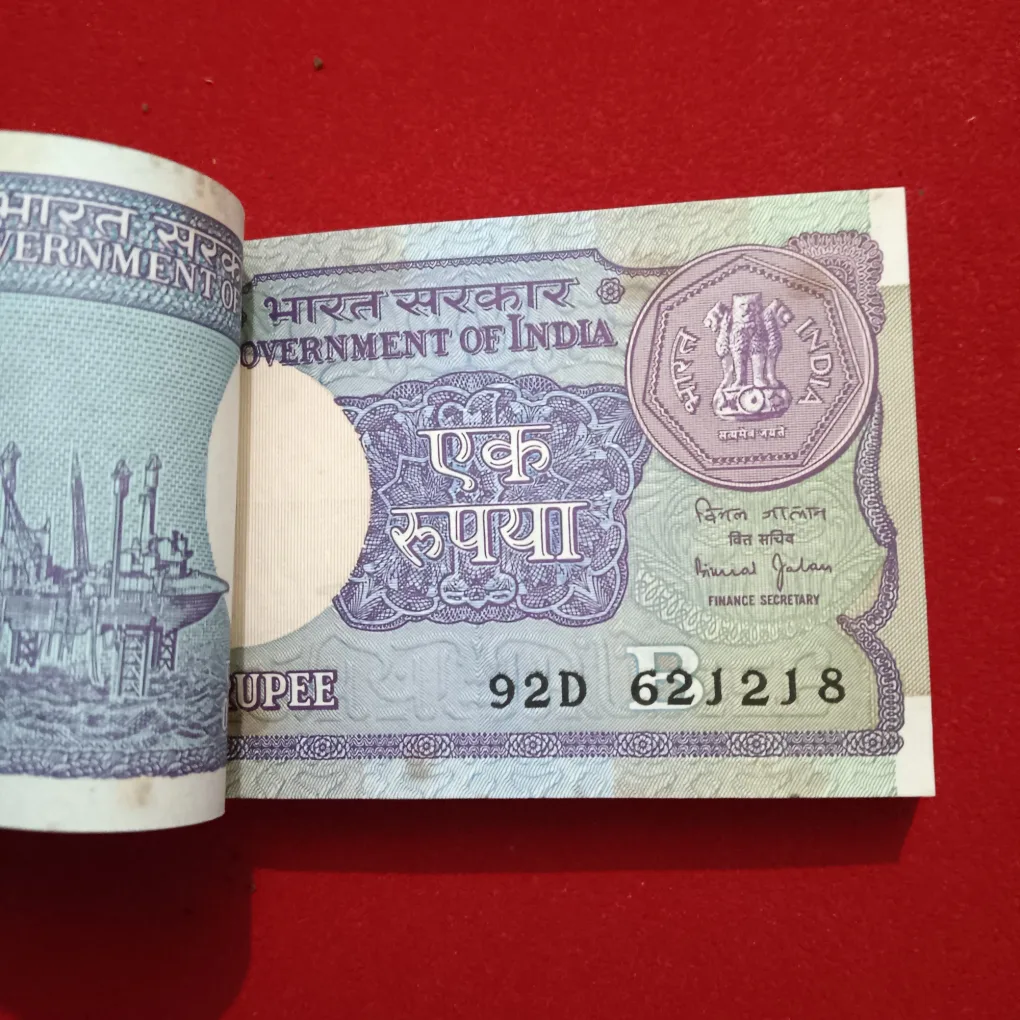 One Rs Rare Small Coin Full Bundle Finance Minister Bimal Jalan 1990 Year Reserve Bank of India 621201