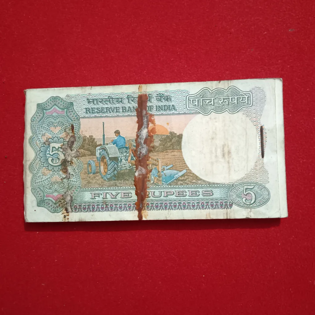Five Rs Tractor 50 Notes Serial Given RN Malhotra Republic of the