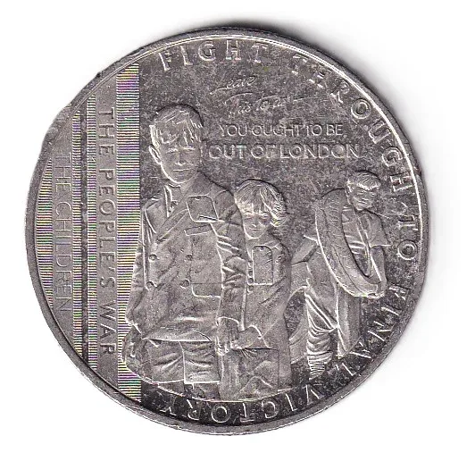 United Kingdom Gibraltar 1 Crown (The People's War - The Children) 2021 Rare Commemorative Coin
