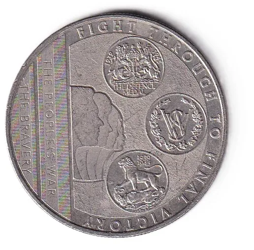 United Kingdom (Gibraltar) 1 Crown (The People's War - Bravery) 2021 Rare Commemorative Coin