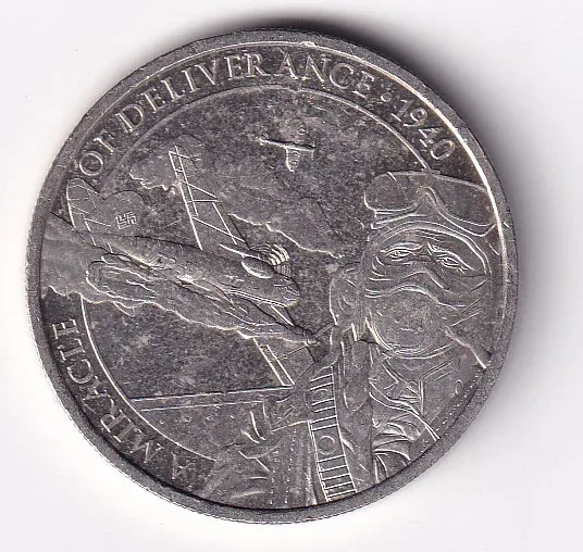 Gibraltar One Crown 2020 - Elizabeth II Dunkirk 1940 - Planes Commemorative issue rare Coin
