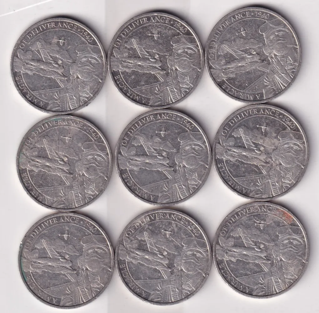 Gibraltar One Crown 2020 - Elizabeth II Dunkirk 1940 - Planes Commemorative issue rare Coin