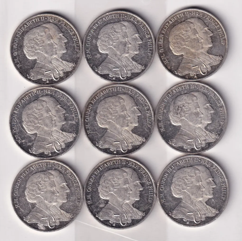 Gibraltar One Crown 2021 - 70th Anniversary Of Queen Elizabeth II & Prince Philip Commemorative Rare Coin