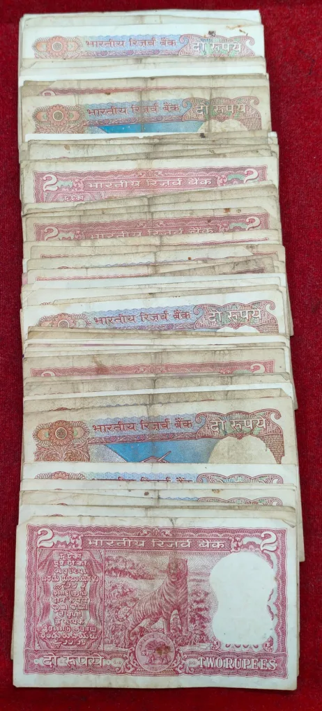 2 Rupees MIX Governor Rare Used Condition (100 Note LOTT )