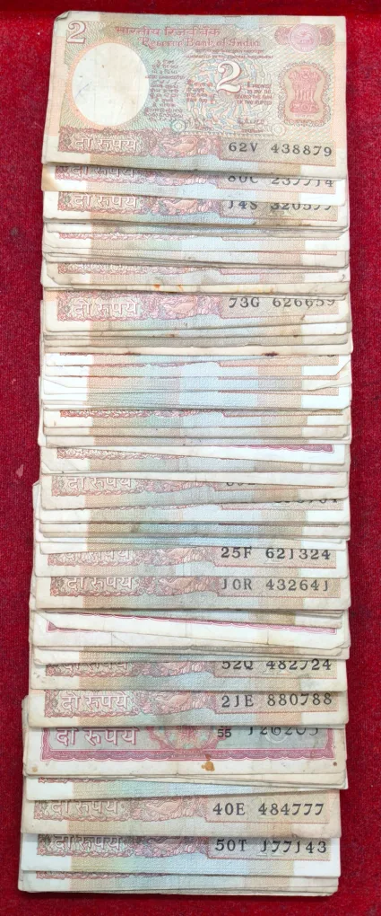 2 Rupees MIX Governor Rare Used Condition (100 Note LOTT )