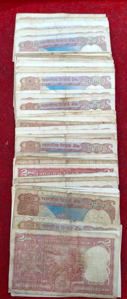 2 Rupees MIX Governor Rare Used Condition (100 Note LOTT )