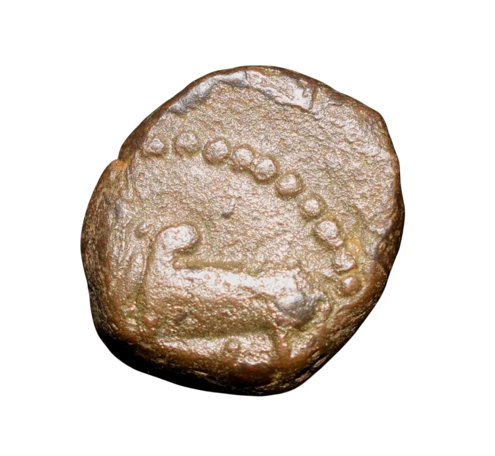 Copper Kakani of Ganapati Naga(c. 3rd Cen. AD) of Nagas Dynasty from Padmavati Bull Type