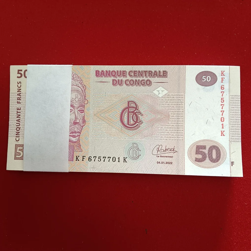 50 F Francs Central Bank oF Congo Ending 786 Note 6757701