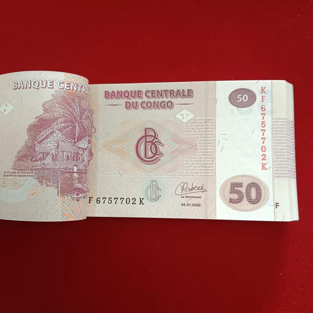 50 F Francs Central Bank oF Congo Ending 786 Note 6757701