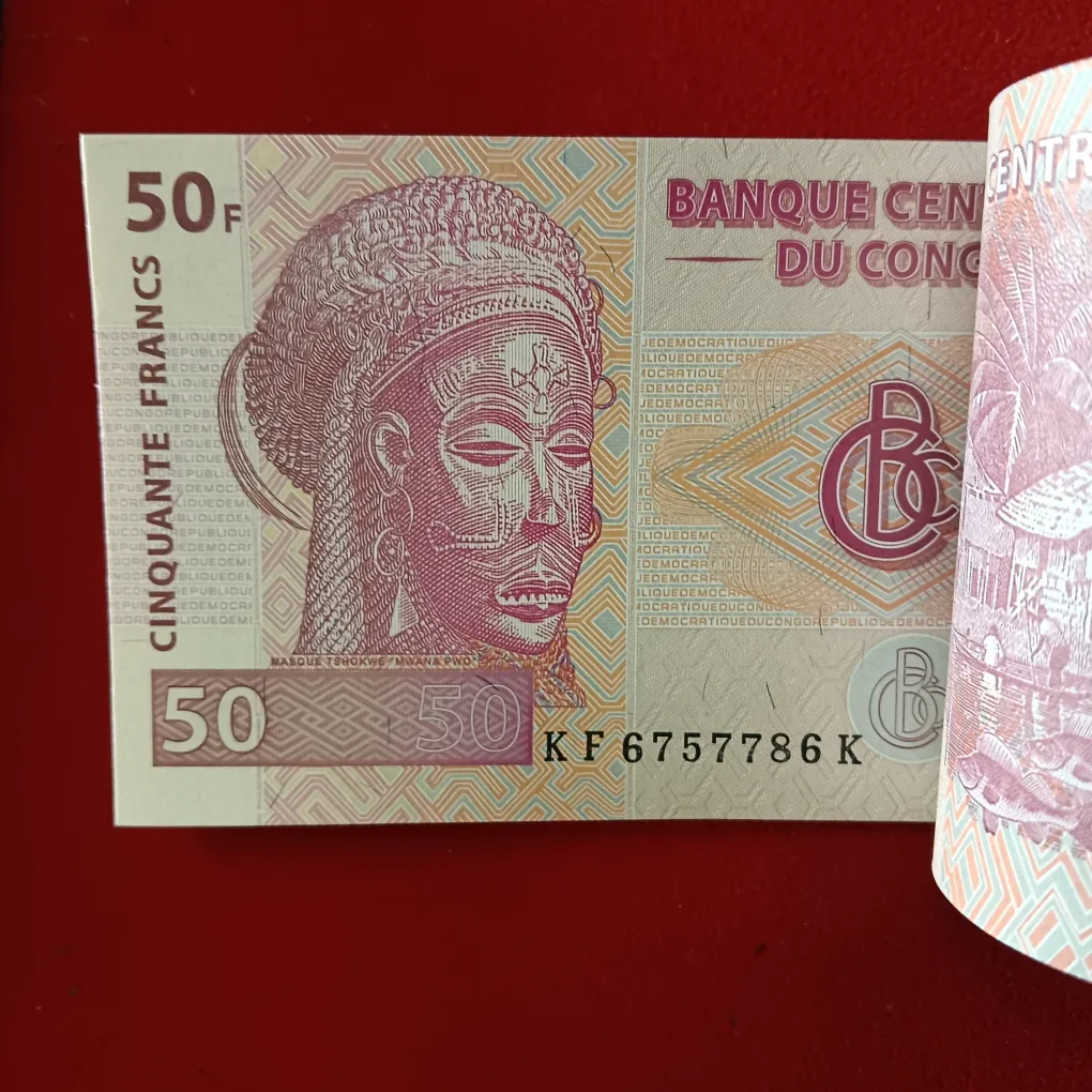 50 F Francs Central Bank oF Congo Ending 786 Note 6757701