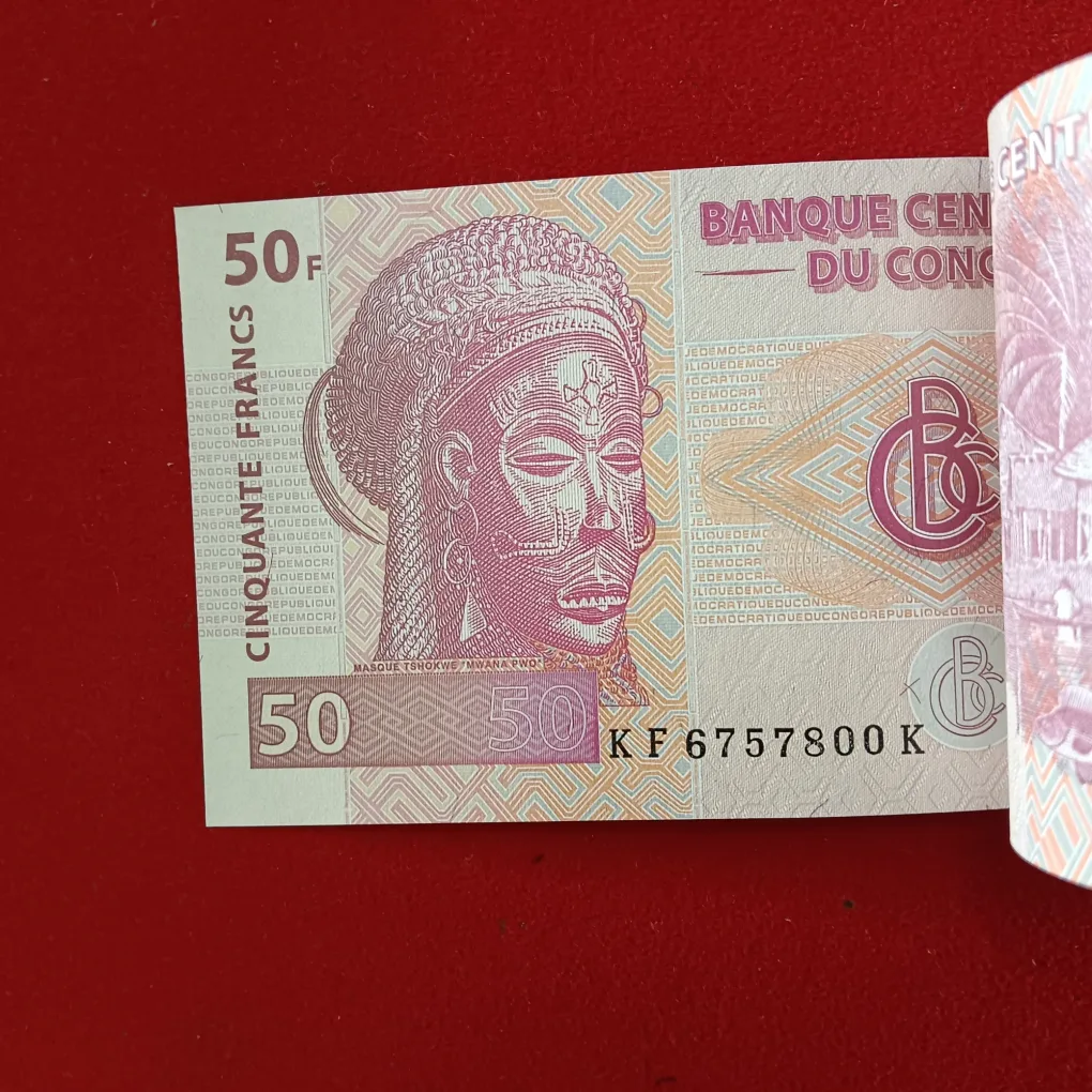 50 F Francs Central Bank oF Congo Ending 786 Note 6757701