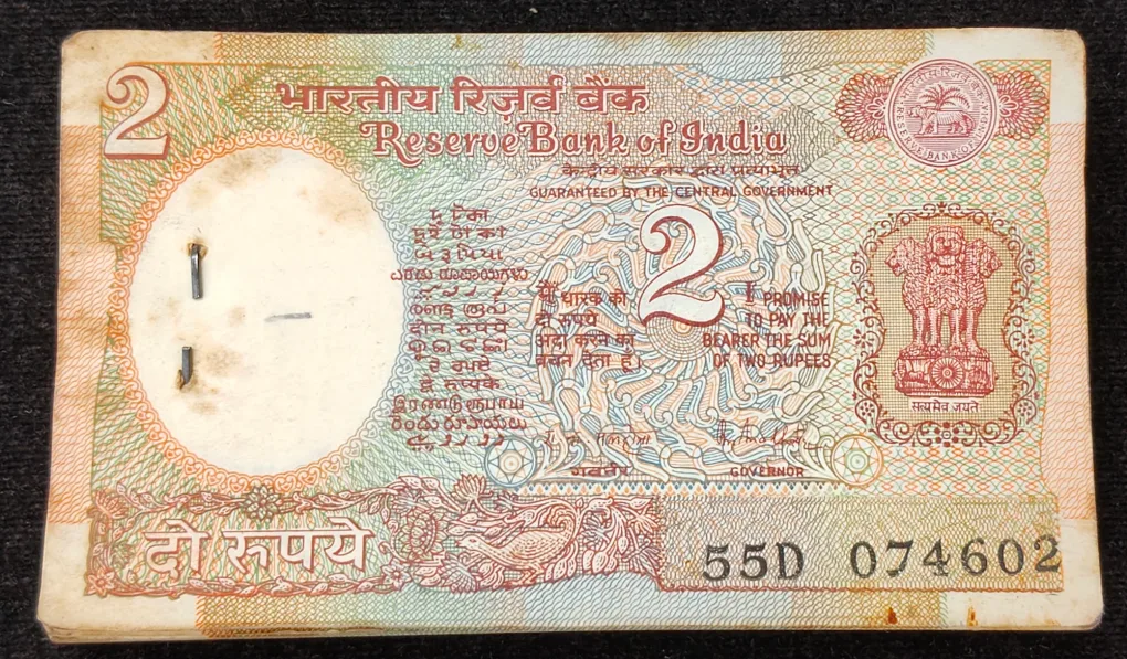 99 NOTE SERIAL PACKET RARE 2 RUPEES GOVERNOR R.N.MALHOTRA