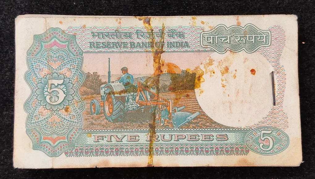 98 NOTE SERIAL PACKET RARE 5 RUPEES TRACTOR GOVERNOR R.N.MALHOTRA