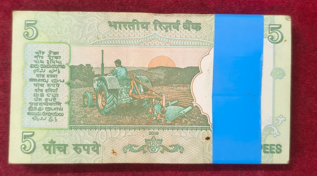 92 NOTE SERIAL PACKET RARE 5 RUPEES GANDHI GOVERNOR D.SUBBARAO