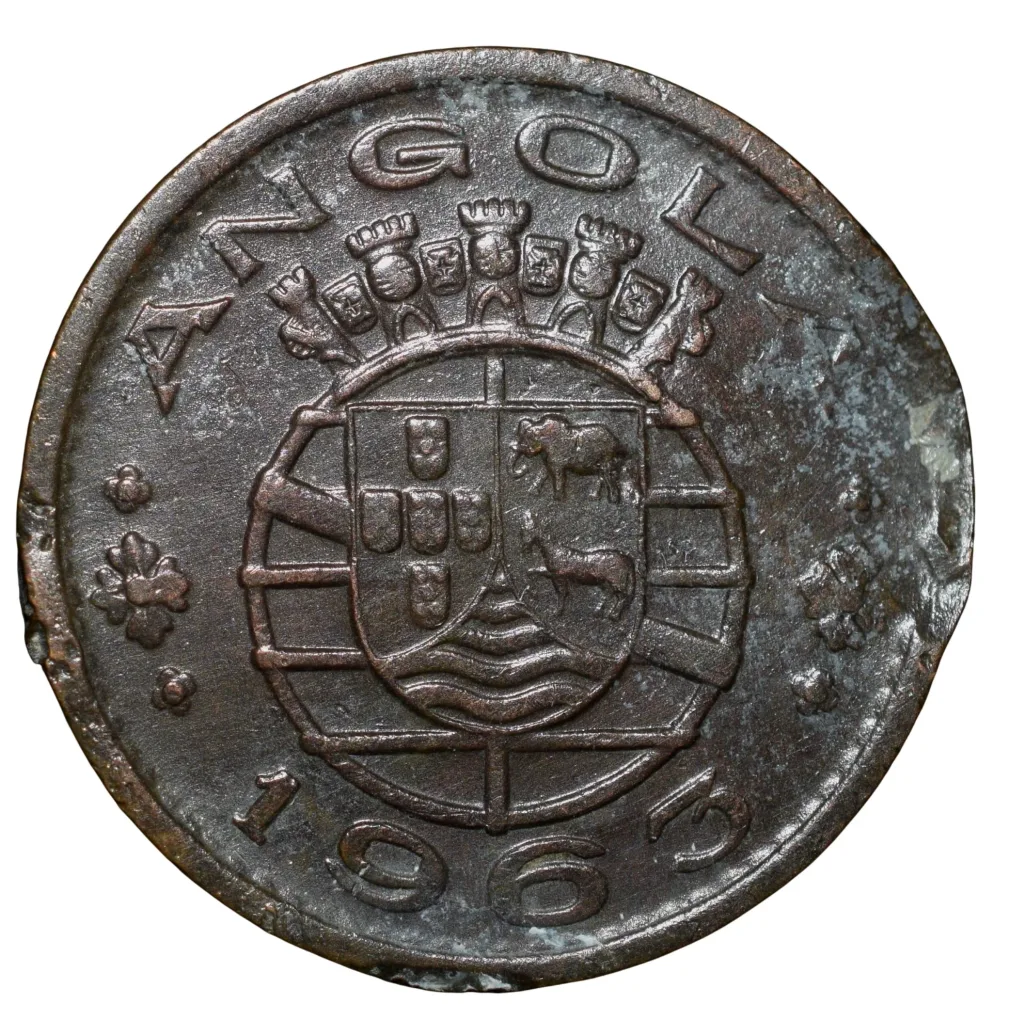 Old 1 Escudo of Portugal Country (AD 1963) Angola Issue Rare