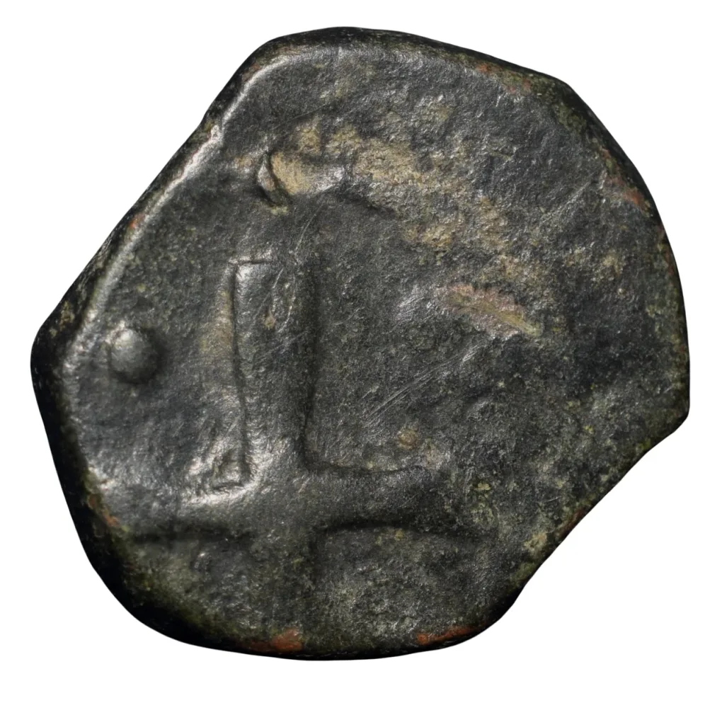 Copper 10 Bazaruco of D.Joao III (AD 1521-1557) of India Portuguese A.Gomes, Ty.05.01 Very Rare
